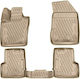 Novline Satz Vorder- und Hintermatten Wannenartig 4Stück aus TPE für Jeep Rebell 2015 Beige
