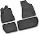 Novline Set of Front and Rear Mats 4pcs Tray Type for Peugeot Partner Tepee Black