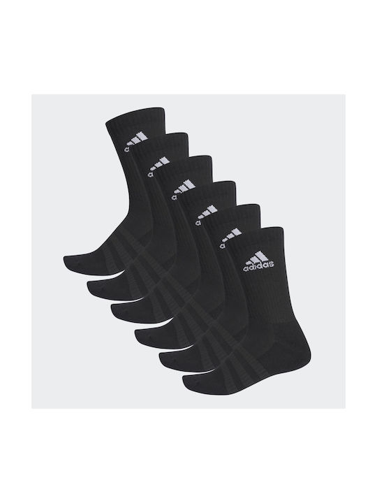 Adidas Αθλητικές Κάλτσες Μαύρες 6 Ζεύγη