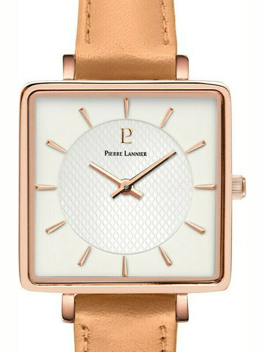 Pierre Lannier Women's Watch with Brown Leather Strap