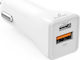 Powertech Încărcător Auto 18W 3A cu Porturi: 1xUSB 1xType-C Alb Culoare