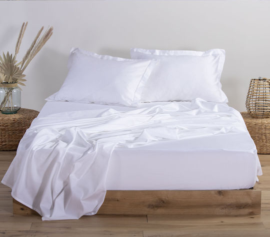 Nef-Nef Homeware Sheet Super-Double 240x270cm. Elements White
