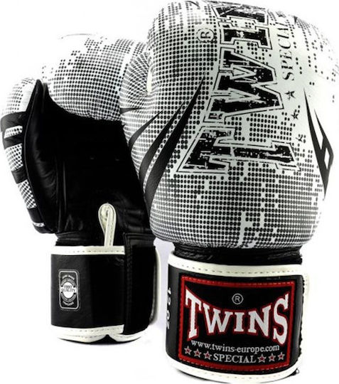 Twins Special Fantasy 2 Boxing Gloves made of Synthetic Leather for Match White