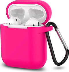 ObaStyle Hülle Silikon mit Haken in Rosa Farbe für Apple AirPods 1 / AirPods 2