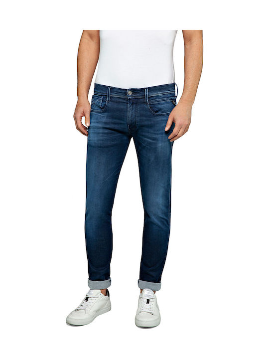 Hyperflex Anbass Men's Jeans Pants Elastic with Slim Tapered Fit Blue