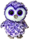 TY Pluș Beanie Boos Moonlight Purple Owl 23 cm. pentru 3+ Ani