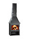 Syrios Festos Wood Fireplace Insert with Straight Window 16.5kW