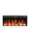 Hitense Milano De Lux Επιτοίχιο Ηλεκτρικό Τζάκι 1600W 88.3x16cm Μαύρο
