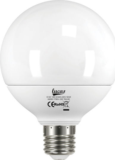 Lucas LED Bulb 18W for Socket E27 and Shape G120 Warm White 1700lm