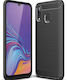 Powertech Задна корица Силикон Черен (Galaxy A40)
