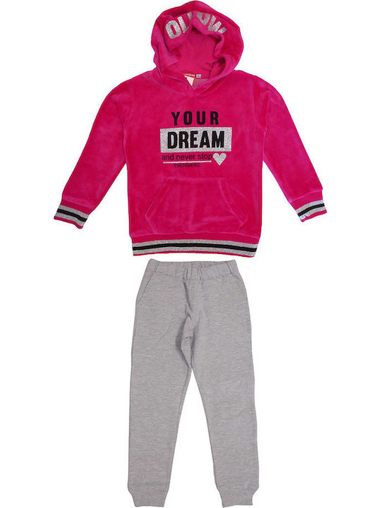 Energiers Kids Sweatpants Set Fuchsia 2pcs