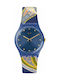 Swatch Silky Way Three Hands Women's Watch with Rubber Strap