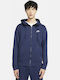 Club Cardigan with Hood Navy