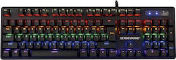 Zeroground KB-2600G Simeto Tastatură Mecanică de Gaming cu Albastru personalizat întrerupătoare și iluminare RGB Negru
