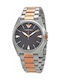 Emporio Armani Watch Battery with Pink Gold Metal Bracelet