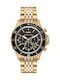 Michael Kors Bayville Ανδρικό Ρολόι 44mm Χρονογράφος Μπαταρίας με Χρυσό Μεταλλικό Μπρασελέ