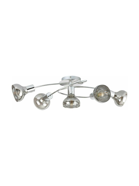 Rabalux Holly Modern Glass Ceiling Light with Socket E14 23pcs Silver