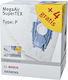 Siemens VZ123FP Type P Vacuum Cleaner Bags 12pcs Compatible with Bosch / Siemens Vacuum Cleaners