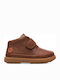 Bryn Leather Kids Boots with Velcro Brown