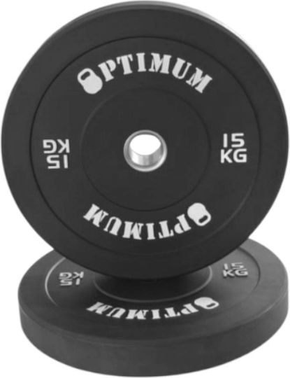 Optimum Bumper Plate Olympic Type Rubber 1 x 15kg Φ50mm