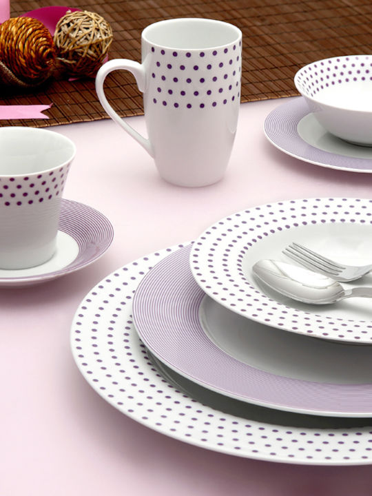 Cryspo Trio Matrix Purple Porcelain Dinnerware ...