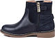 Mayoral Kids Leather Chelsea Boots with Zipper Navy Blue