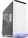 Phanteks Eclipse P400S Tempered Glass Gaming Midi Tower Κουτί Υπολογιστή με Πλαϊνό Παράθυρο και RGB Φωτισμό Λευκό