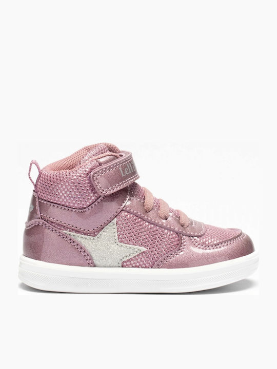 Lelli Kelly LK6804 Kids Sneakers High with Scratch Pink LK6804-FCH4