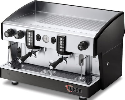 Wega Atlas W01 EVD Commercial Espresso Machine 2-Group Metallic Black W74xD57xH52cm