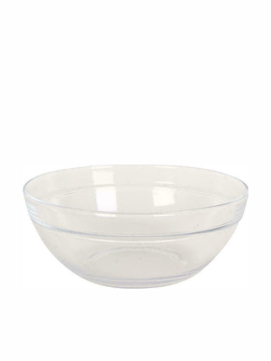 Keskor Glass Salad Bowl Transparent 22.5x22.5x9cm