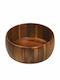 Espiel Wooden Salad Bowl Brown 25x25x9.5cm