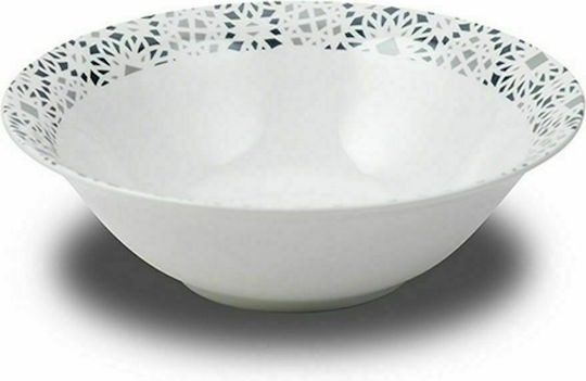 Nava Maiolica Salatschüssel aus Porzellan Grey 23x23cm 1Stück