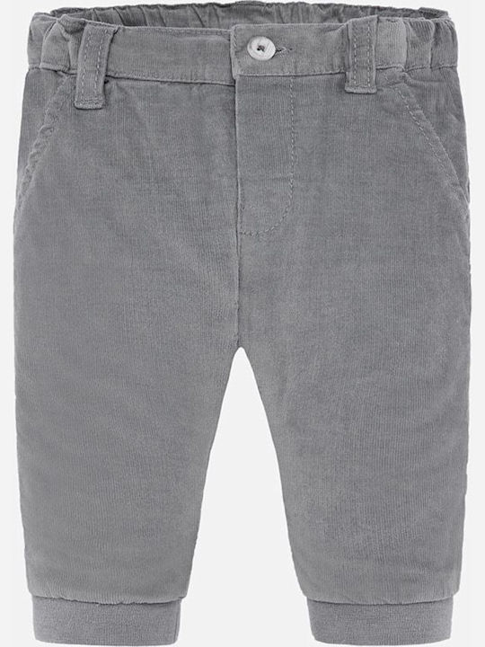 Mayoral Kids Fabric Trousers Gray