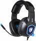 Sades Dazzle SA-905-BL Over Ear Gaming Headset με σύνδεση USB Μπλε