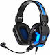 Sades Element Over Ear Gaming Headset με σύνδεση USB / 2x3.5mm Μπλε