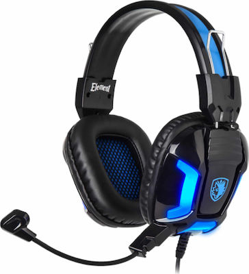 Sades Element Over Ear Gaming Headset με σύνδεση USB / 2x3.5mm Μπλε