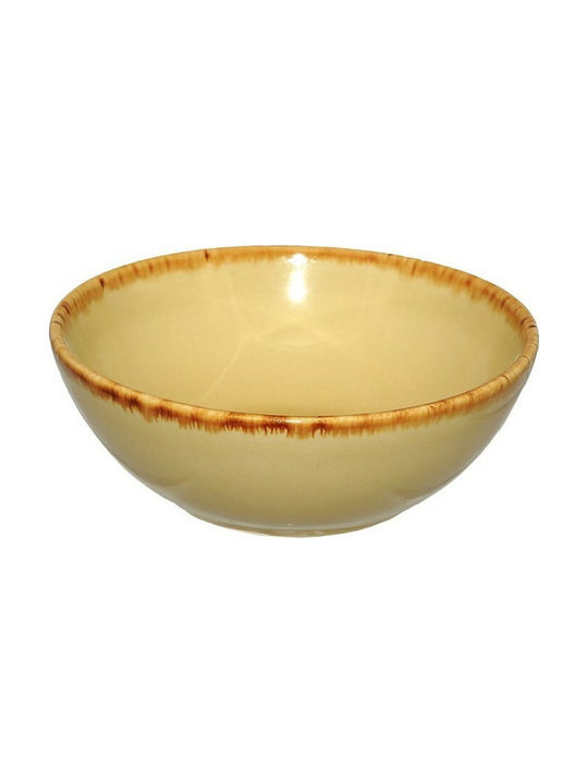 Espiel Ceramic Serving Bowl Antique Beige with Diameter 14εκ. 1pcs