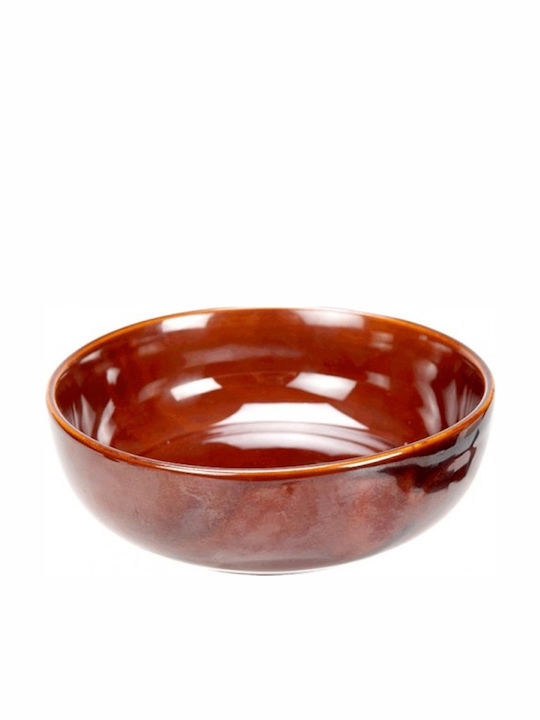 Venus Ceramic Salad Bowl Red 23x23cm