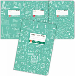 Typotrust Schulheft Geregelt B5 50 Papiereinlagen Special Doodle Beige (Verschiedene Designs oder Farben)