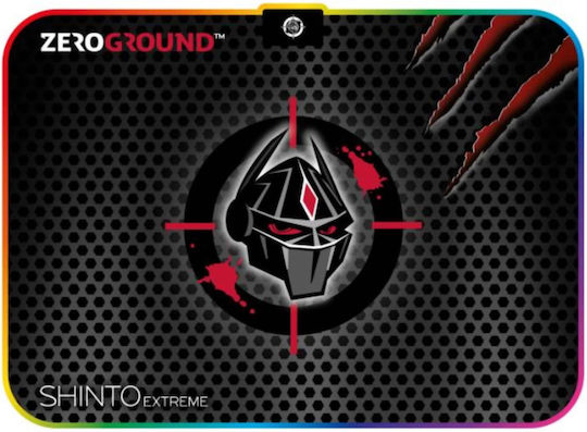 Zeroground Shinto Extreme v2 Gaming Mouse Pad Medium 350mm with RGB Lighting Black MP-1900G