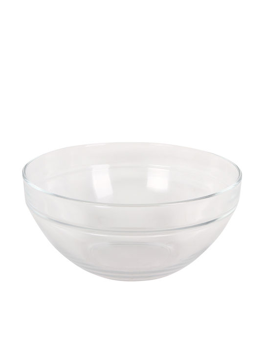 Keskor Glass Salad Bowl Διάφανη 20x20x9cm