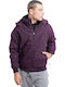 Basehit Herren Winter Jacke Bomber Wasserdicht Lila