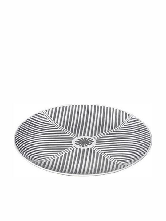 Espiel Dande Plate Desert Ceramic Γκρι with Diameter 21.2cm 1pcs