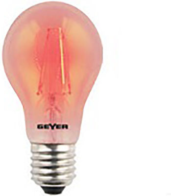 Geyer LED Bulbs for Socket E27 and Shape A60 Red 60lm 1pcs