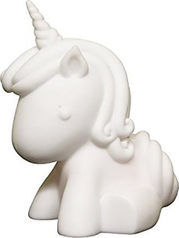 Fizz Creations Lampă decorativă pentru copii Unicorn Mood cu Schimbări de Culori Alb