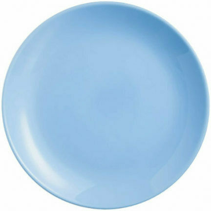 Luminarc Diwali Teller Wüste Glas Light Blue mit Durchmesser 19cm