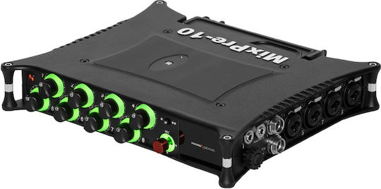 Sound Devices MixPre-10 II Polyphonic Digital Portable Recorder Battery/Power for Recording on Memory Card with Phantom Power
