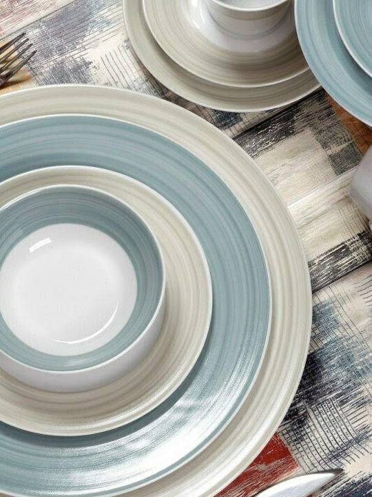 Cryspo Trio Pinelies Petrol Porcelain Dinnerwar...