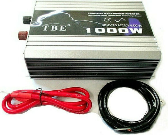 TBE Car Inverter Pure Sinewave 1000W to Converter 12V DC in 220V AC