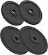 vidaXL Set of Plates Metal 4pcs Total Weight 30kg Φ30mm